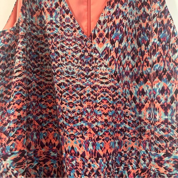 DECREE MULTI PRINT HALTER RUFFLE FAIRY SKORT ROMPER XL - Picture 7 of 10